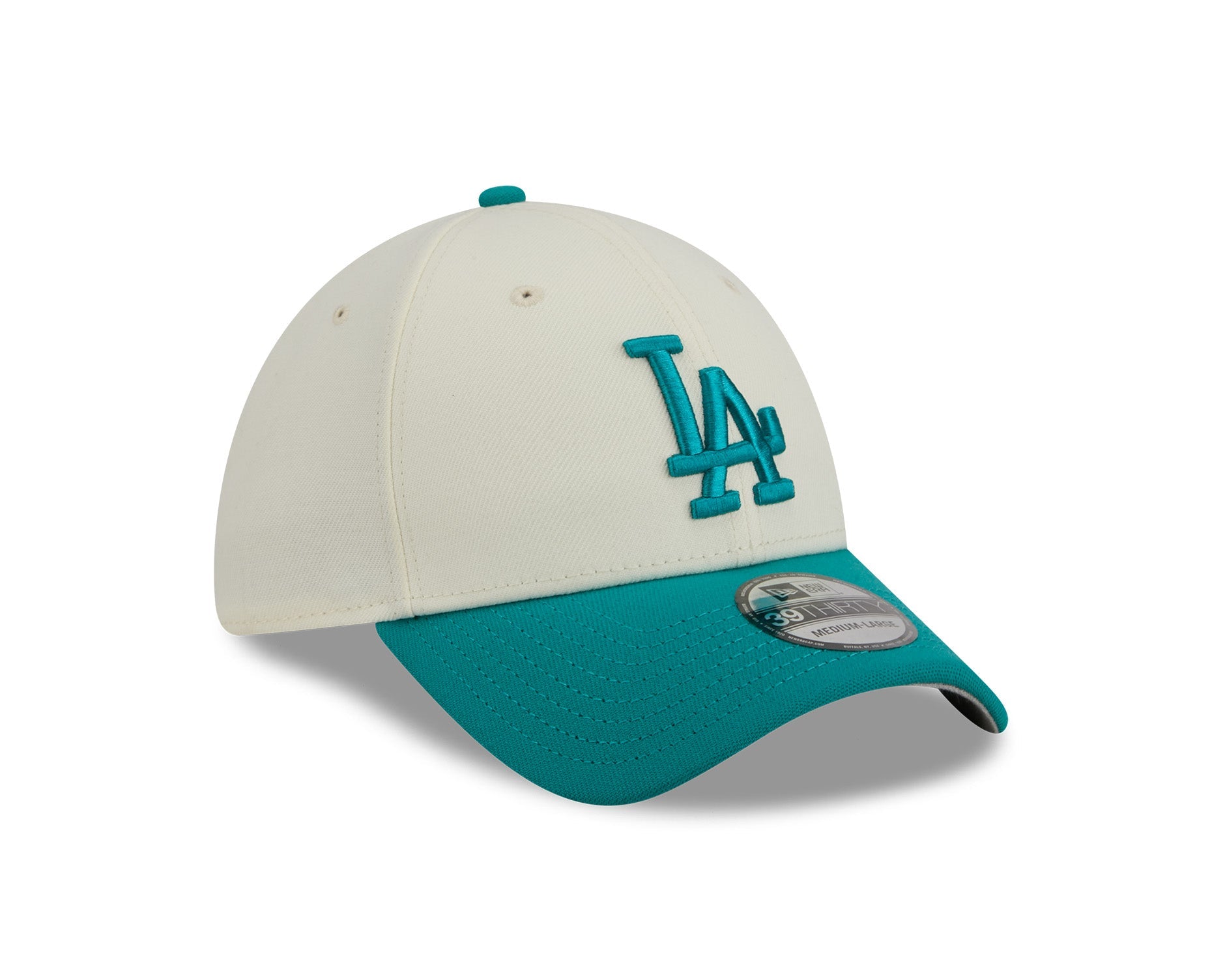 New Era 39Thirty MLB Chrome Teal Los Angeles Dodgers