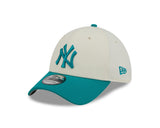New Era 39Thirty MLB Chrome Teal New York Yankees