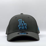 New Era 39Thirty MLB Los Angeles Dodgers Black Neon Blue