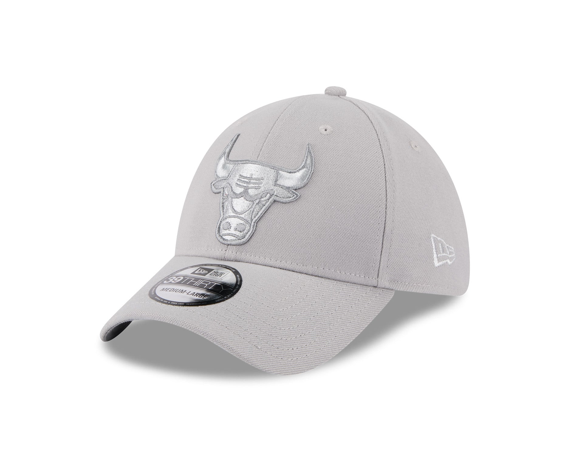 New Era 39Thirty NBA Grey Metallic Chicago Bulls