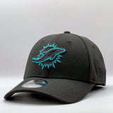 New Era 39Thirty NFL Outline Miami Dolphins Black Teal
