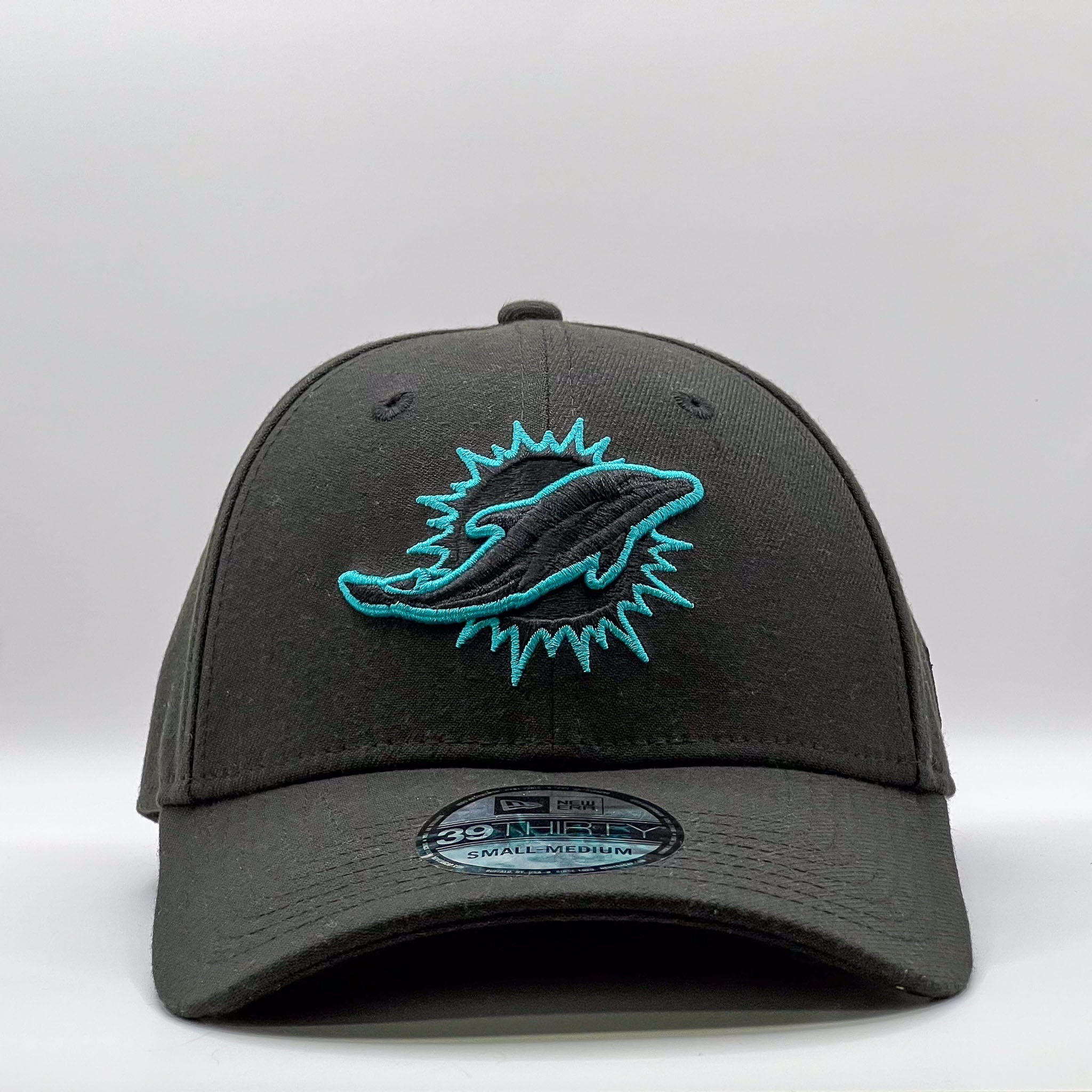 New Era 39Thirty NFL Outline Miami Dolphins Black Teal