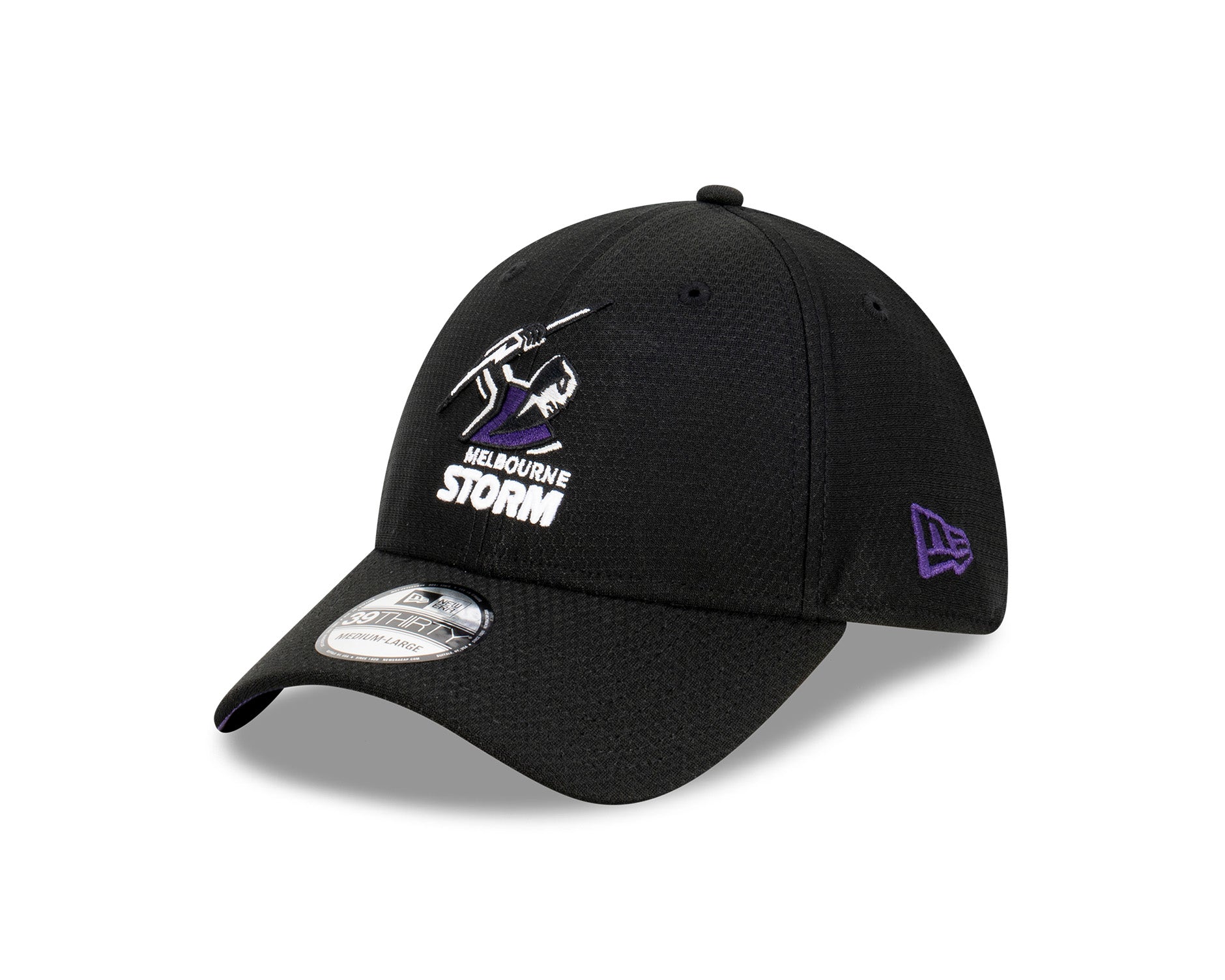 New Era 39Thirty NRL Black Hex Melbourne Storm