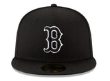 New Era 59Fifty MLB Boston Red Sox Black White Outline