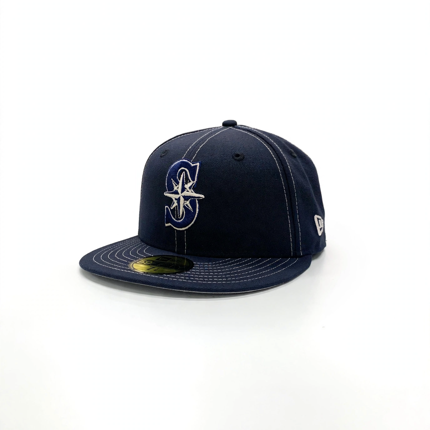 New Era 59Fifty MLB Ivory Contrast Seattle Mariners Navy