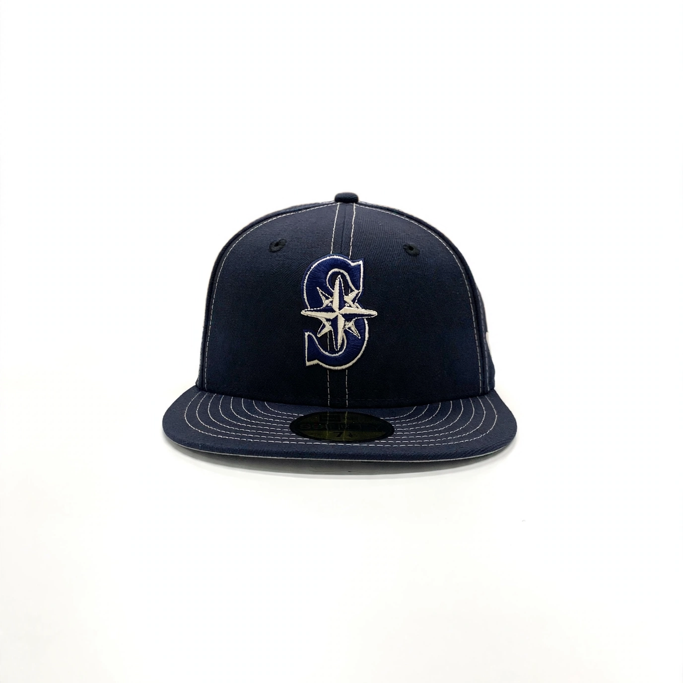 New Era 59Fifty MLB Ivory Contrast Seattle Mariners Navy