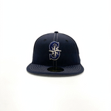 New Era 59Fifty MLB Ivory Contrast Seattle Mariners Navy