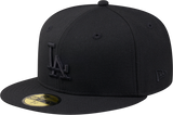 New Era 59Fifty MLB Los Angeles Dodgers Black on Black