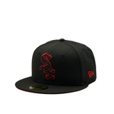 New Era 59Fifty MLB Scar Outline Chicago White Sox Black