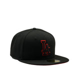 New Era 59Fifty MLB Scar Outline Los Angeles Dodgers Black