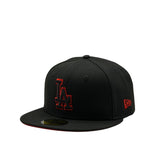 New Era 59Fifty MLB Scar Outline Los Angeles Dodgers Black