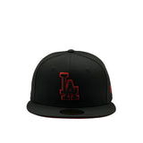 New Era 59Fifty MLB Scar Outline Los Angeles Dodgers Black