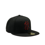 New Era 59Fifty MLB Scar Outline New York Yankees Black