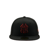 New Era 59Fifty MLB Scar Outline New York Yankees Black