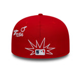 New Era 59Fifty MLB Scribble Anaheim Angels Scarlet