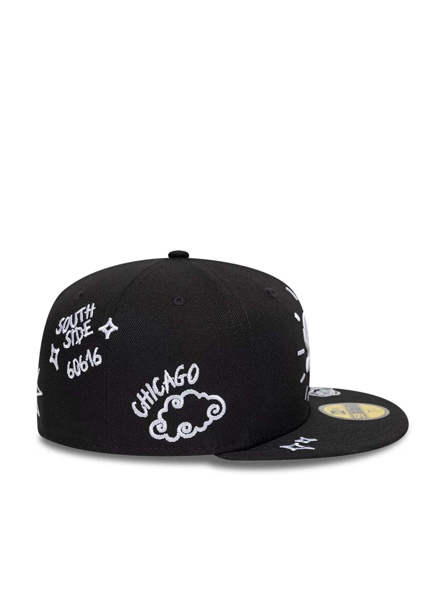 New Era 59Fifty MLB Scribble Chicago White Sox Black