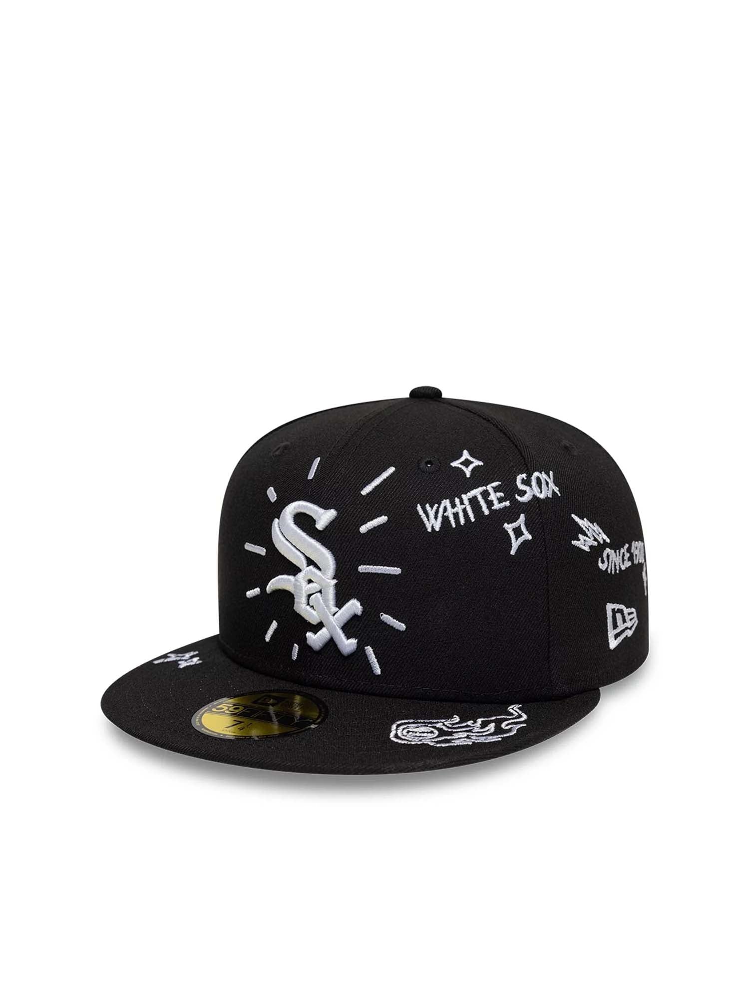 New Era 59Fifty MLB Scribble Chicago White Sox Black