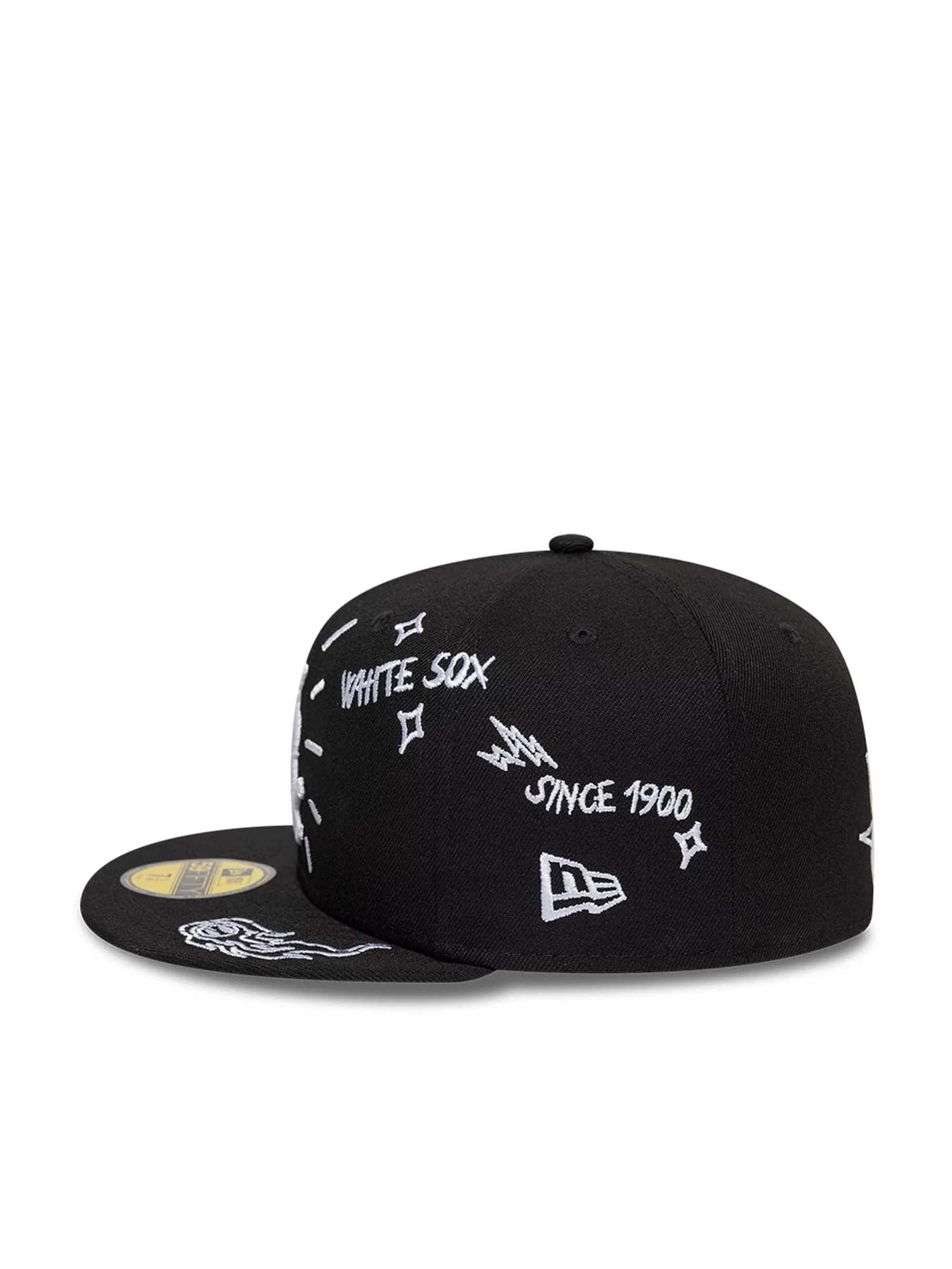 New Era 59Fifty MLB Scribble Chicago White Sox Black