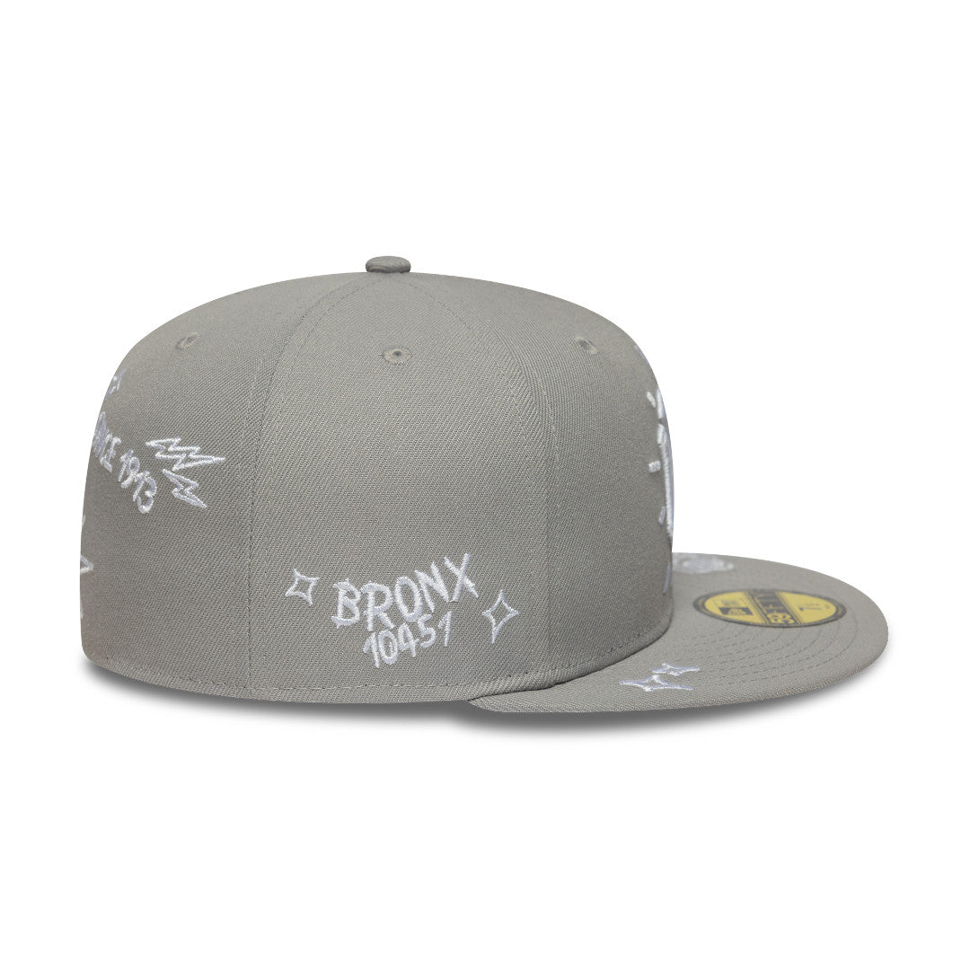 New Era 59Fifty MLB Scribble New York Yankees Grey