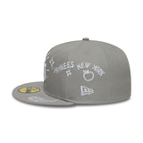 New Era 59Fifty MLB Scribble New York Yankees Grey