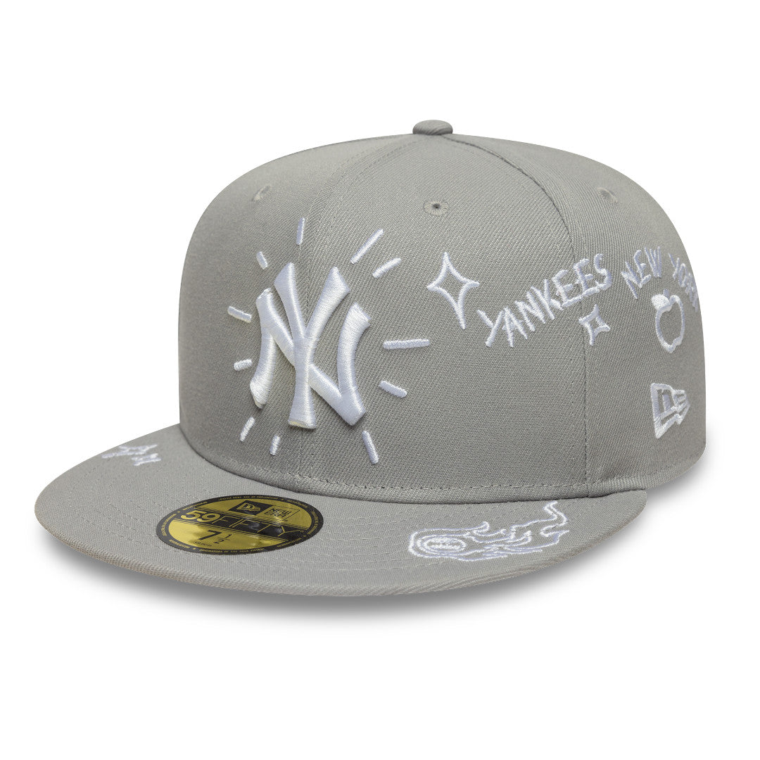 New Era 59Fifty MLB Scribble New York Yankees Grey