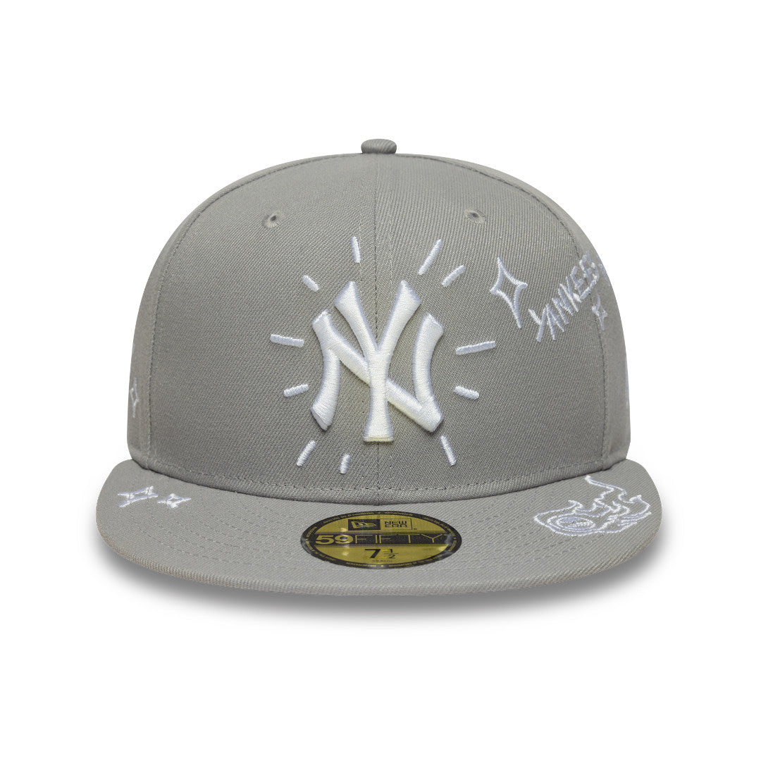New Era 59Fifty MLB Scribble New York Yankees Grey