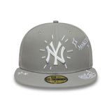 New Era 59Fifty MLB Scribble New York Yankees Grey