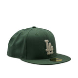 New Era 59Fifty MLB Seasonal Chainstitch Los Angeles Dodgers Cigar Green