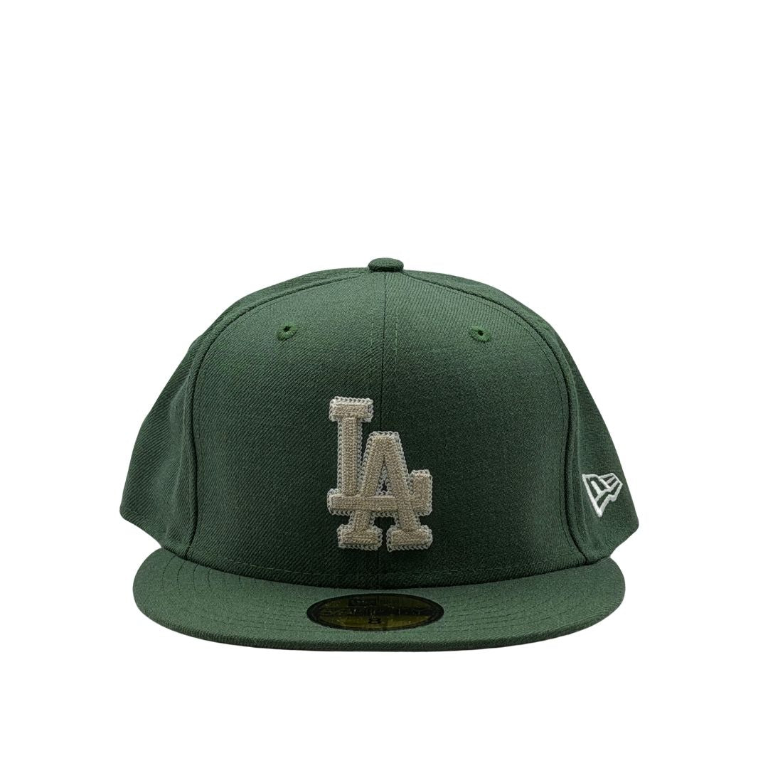 New Era 59Fifty MLB Seasonal Chainstitch Los Angeles Dodgers Cigar Green