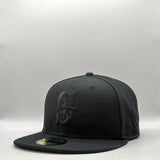 New Era 59Fifty MLB Seattle Mariners Black on Black