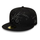 New Era 59Fifty Scribble New Era Branded Black