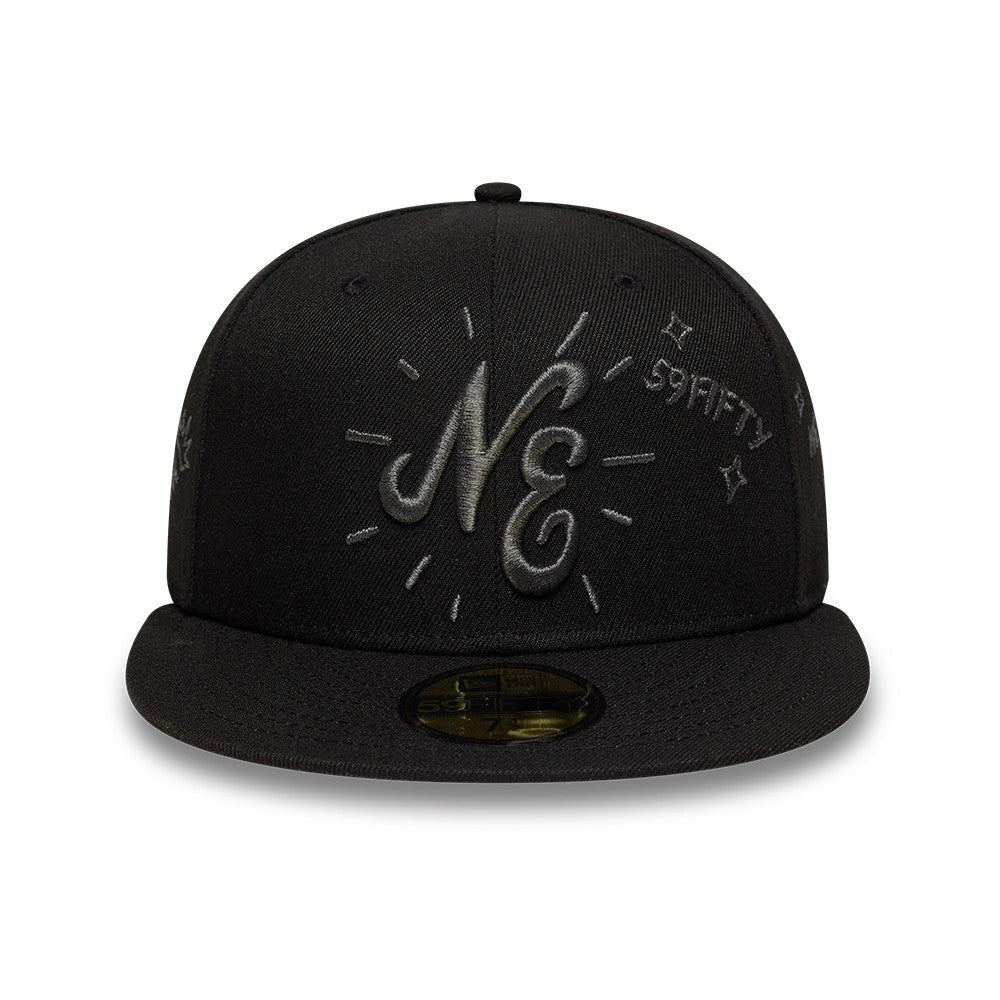 New Era 59Fifty Scribble New Era Branded Black