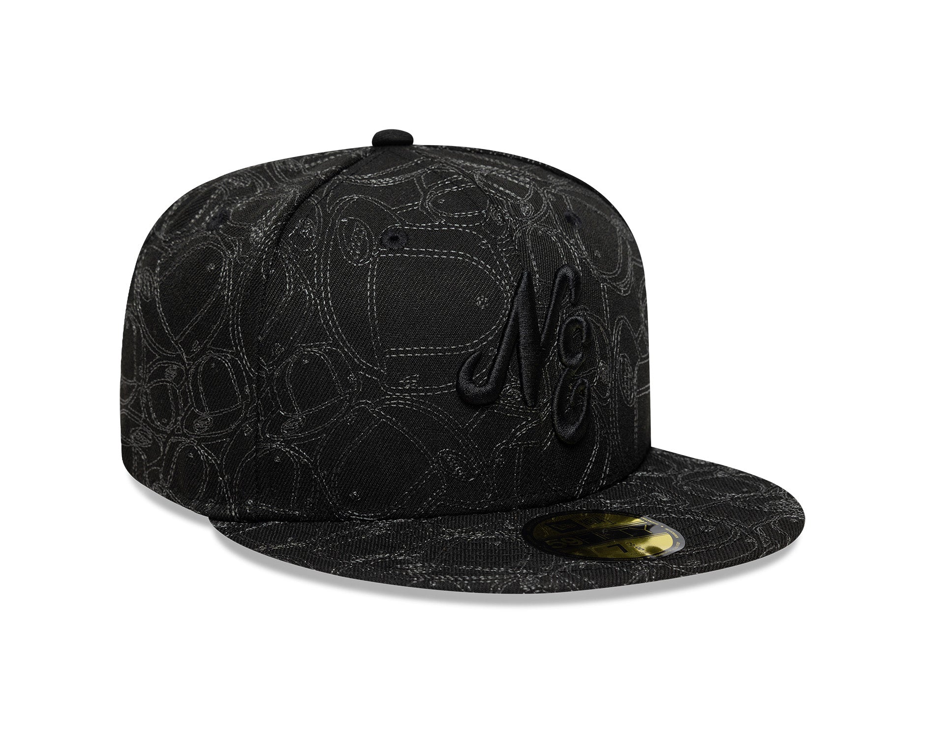 New Era 59Fifty Sticker AOP New Era Branded Black