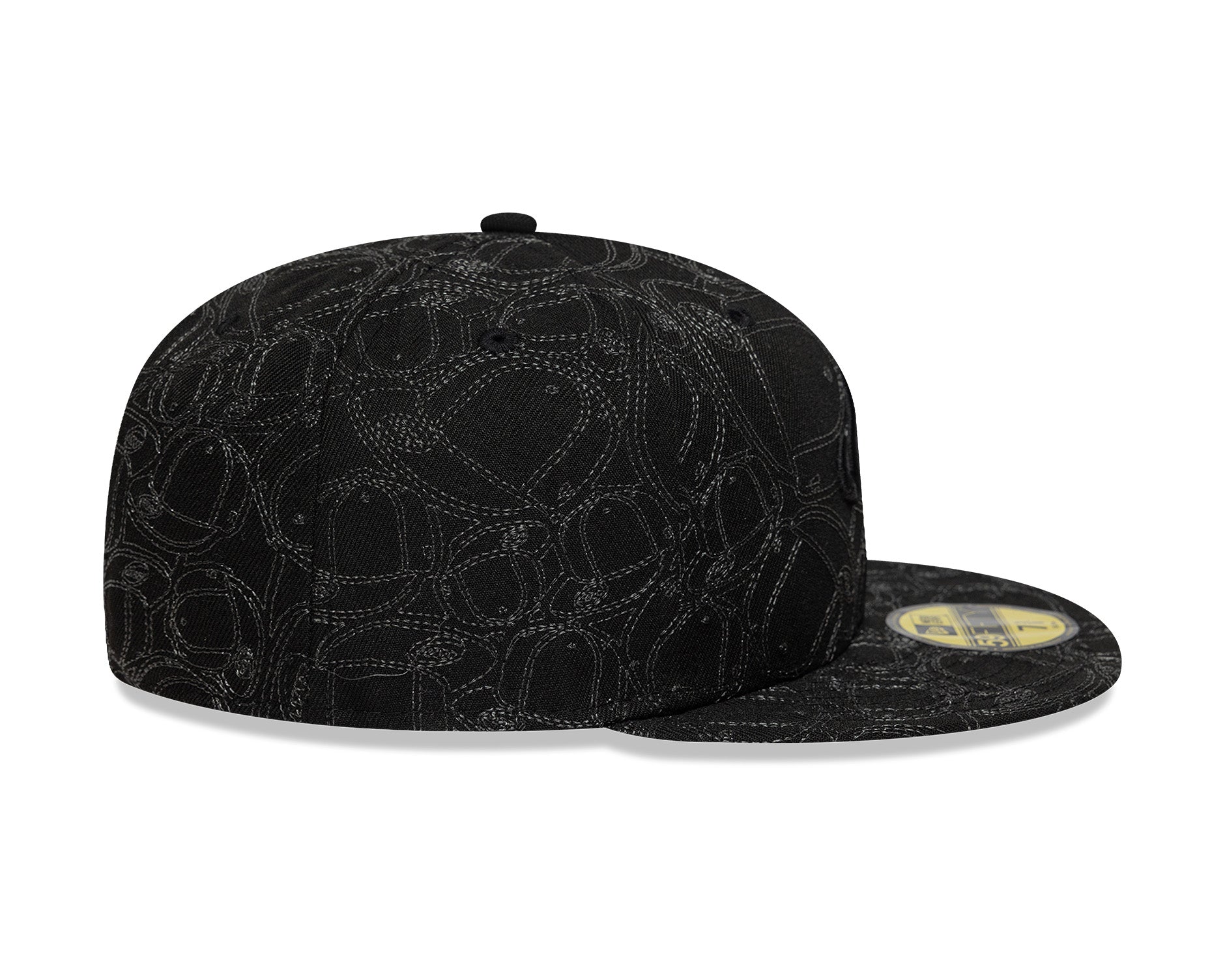 New Era 59Fifty Sticker AOP New Era Branded Black