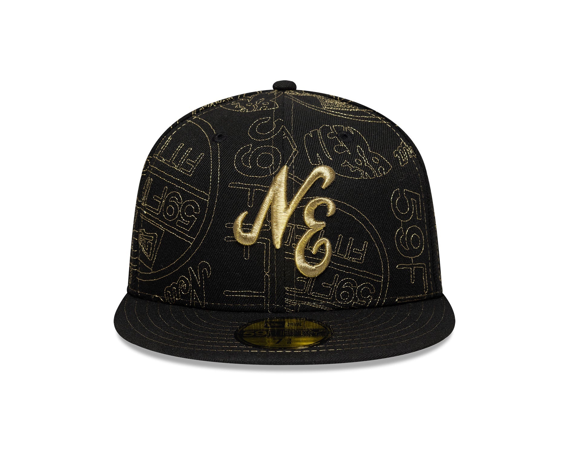 New Era 59Fifty Sticker AOP New Era Branded Black/Gold