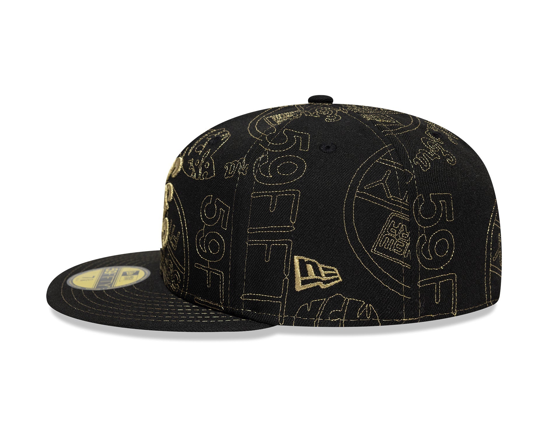 New Era 59Fifty Sticker AOP New Era Branded Black/Gold
