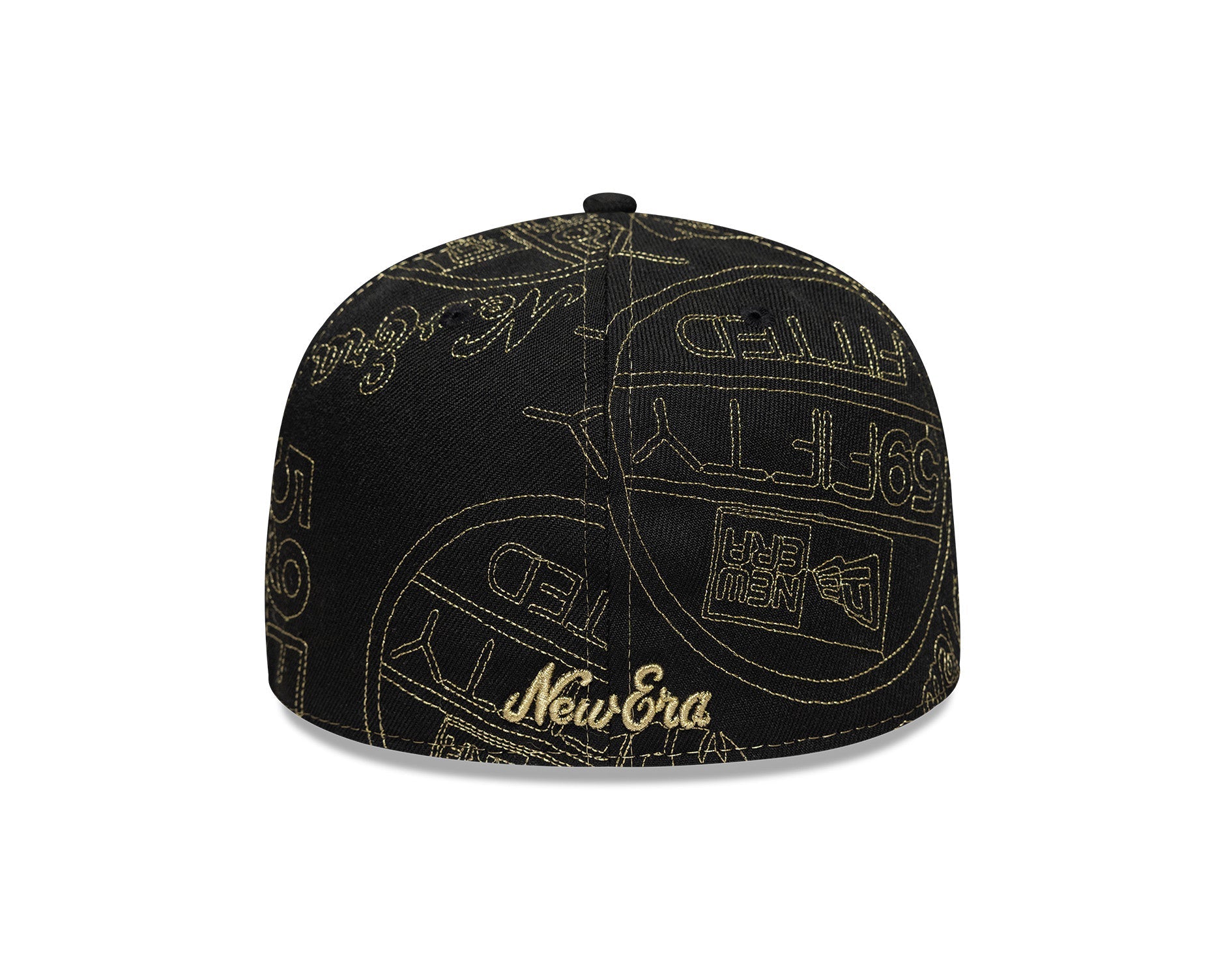 New Era 59Fifty Sticker AOP New Era Branded Black/Gold