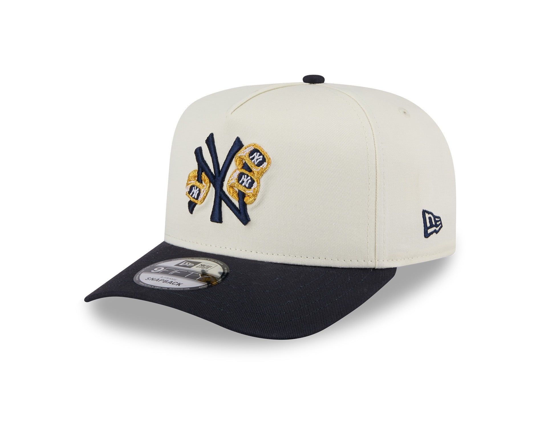 New Era 9Fifty A-Frame MLB 3 Times New York Yankees Chrome White/Navy