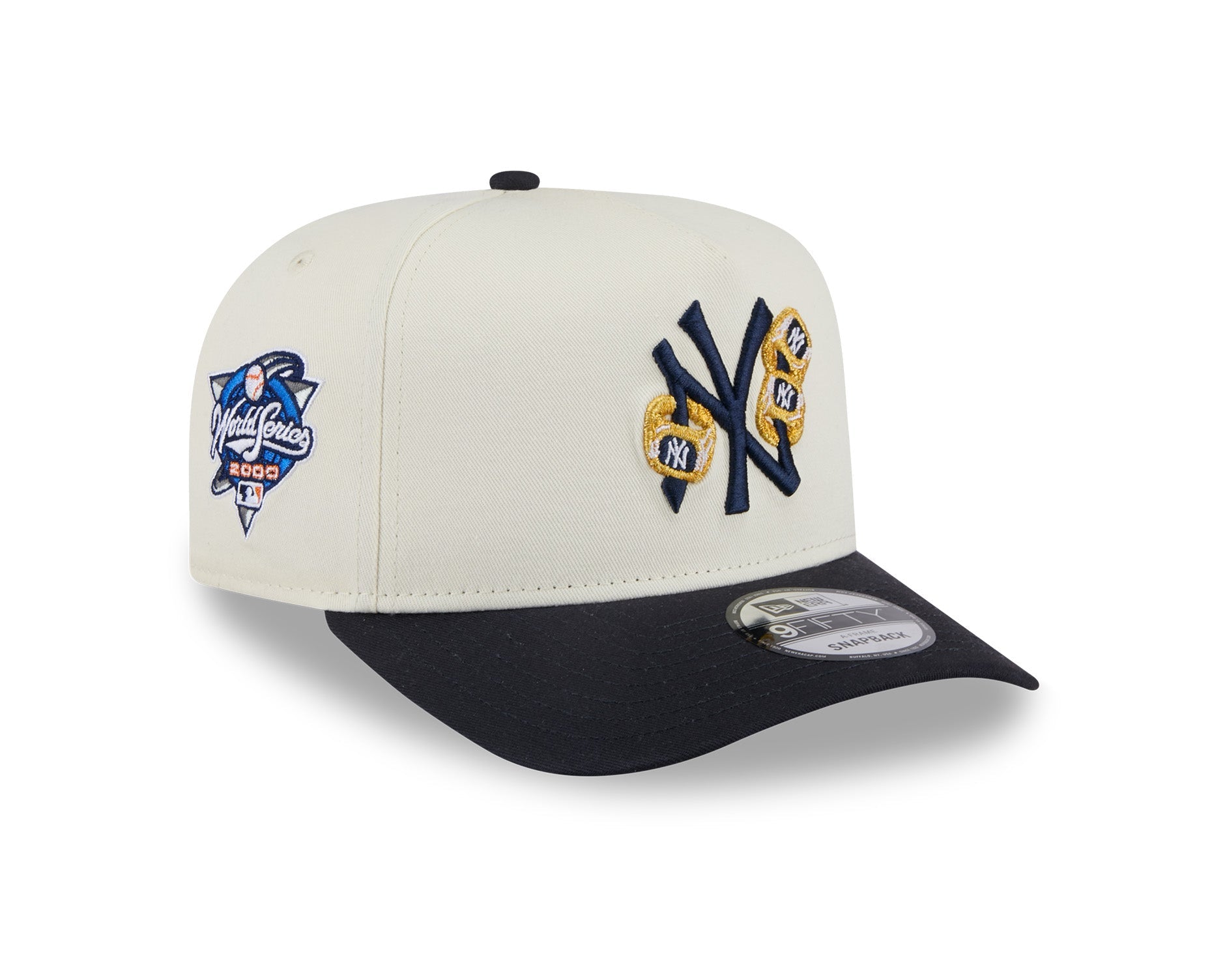 New Era 9Fifty A-Frame MLB 3 Times New York Yankees Chrome White/Navy