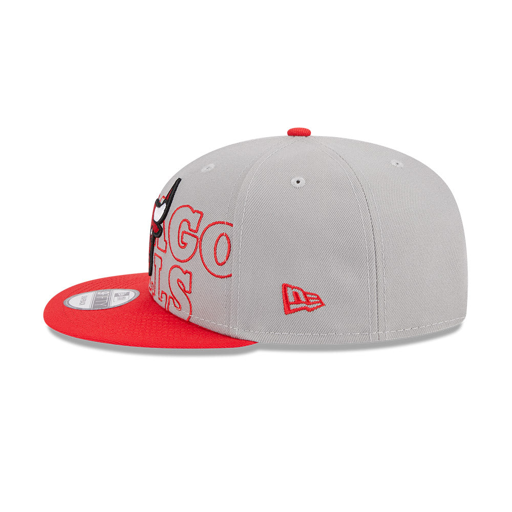 New Era 9Fifty NBA 2023 Draft Chicago Bulls Grey Red