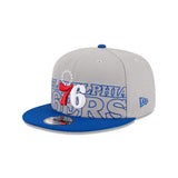 New Era 9Fifty NBA 2023 Draft Philadelphia 76ers Grey Blue
