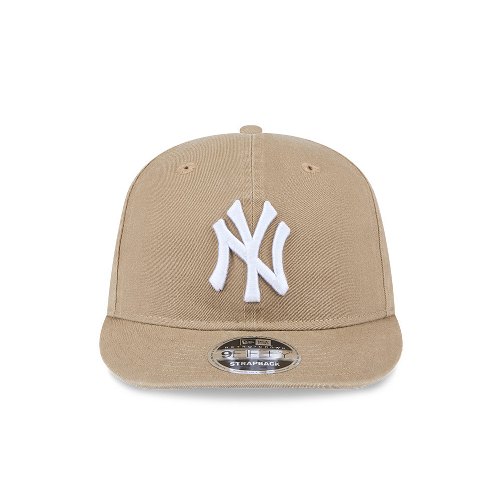 New Era 9Fifty Retro Crown MLB Washed Earthtone New York Yankees British Khaki
