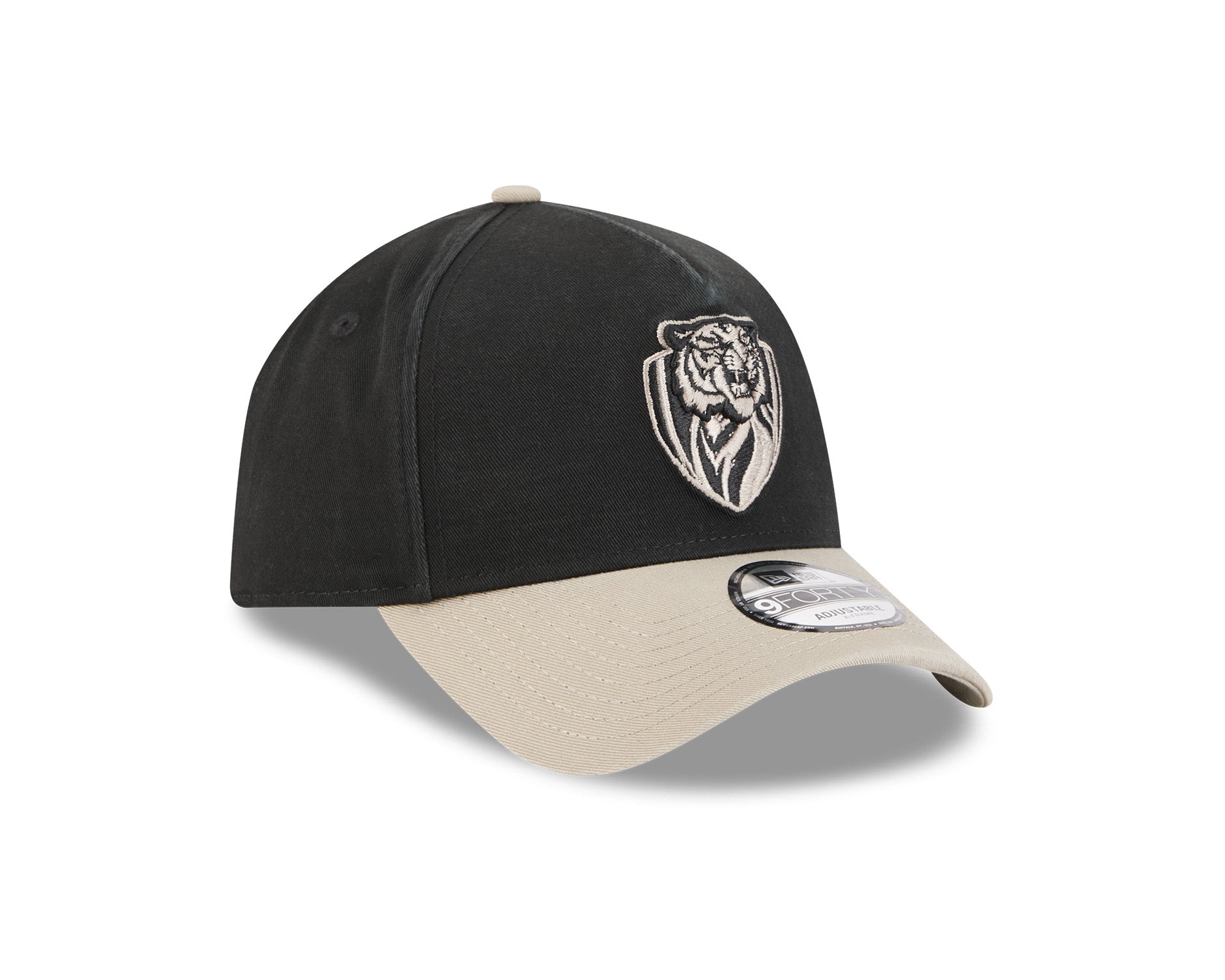 New Era 9Forty A-Frame AFL 2Tone Washed Pebble Richmond Tigers Black/Stone