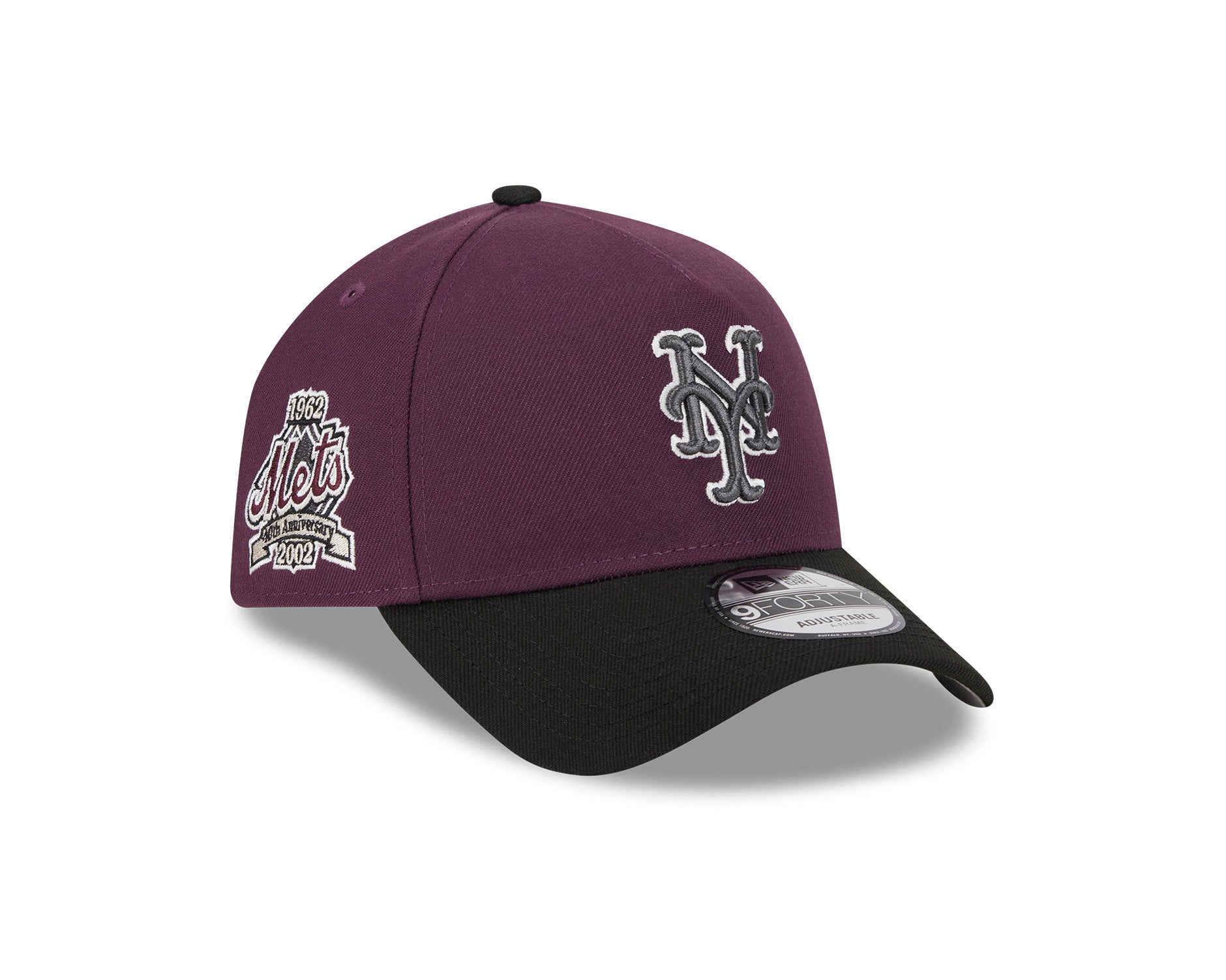 New Era 9Forty A-Frame MLB 2Tone New York Mets Plum