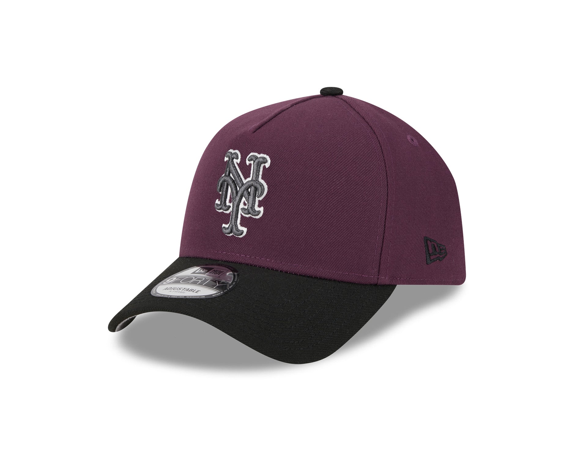 New Era 9Forty A-Frame MLB 2Tone New York Mets Plum