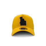 New Era 9Forty A-Frame MLB Black Leather APQ Los Angeles Dodgers Yellow