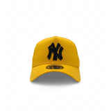 New Era 9Forty A-Frame MLB Black Leather APQ New York Yankees Yellow