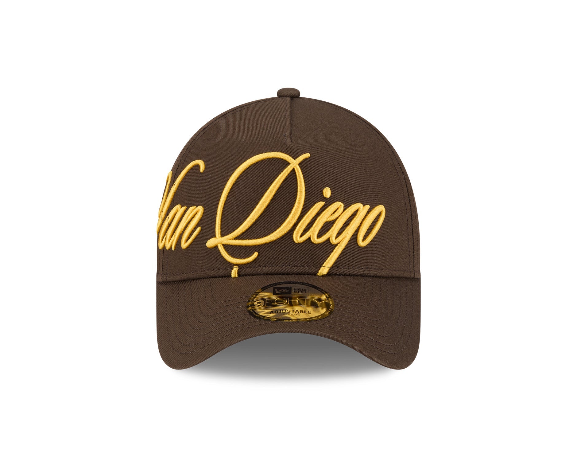 New Era 9Forty A-Frame MLB Calligraphic San Diego Padres Brown