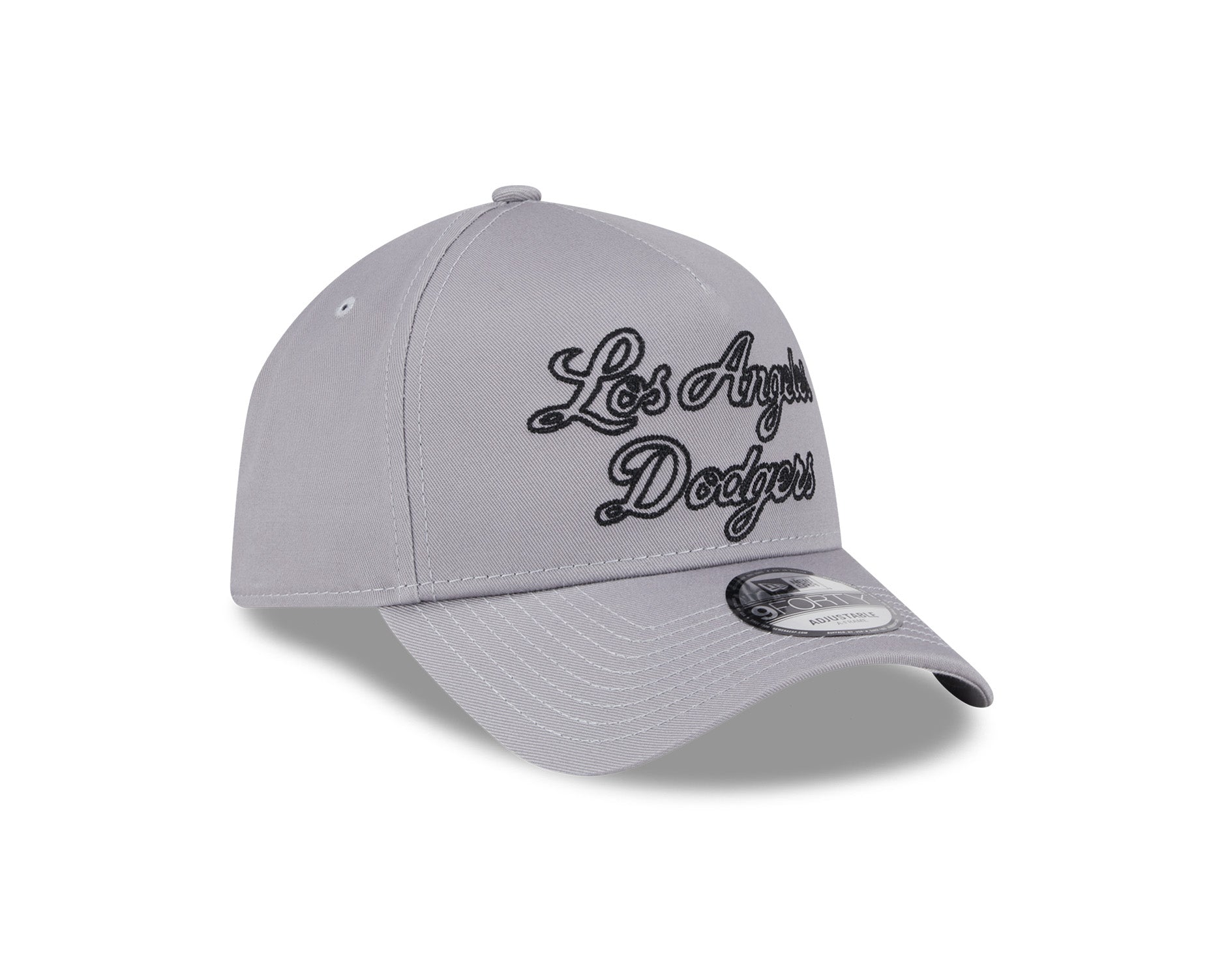 New Era 9Forty A-Frame MLB Chainstitch Script Los Angeles Dodgers Graphite