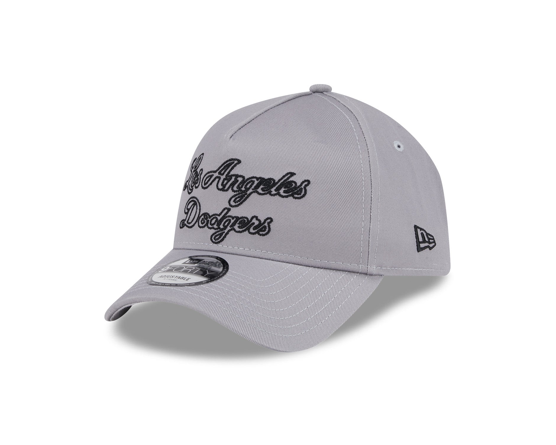 New Era 9Forty A-Frame MLB Chainstitch Script Los Angeles Dodgers Graphite